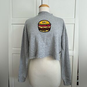 Forever 21 long sleeves sweatshirt with hamburger in the front size M